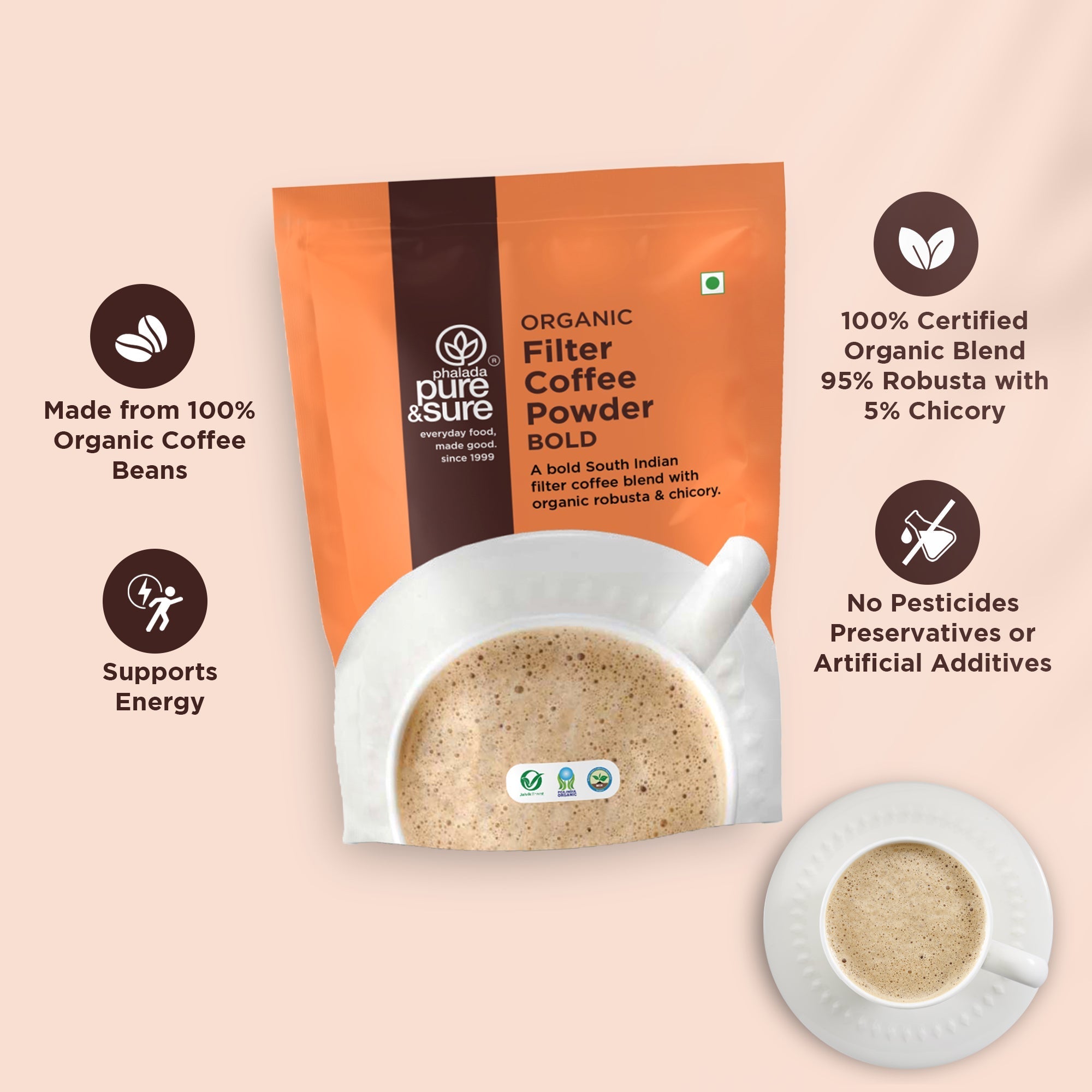 Pure & Sure Organic Coffee Bold - Distacart