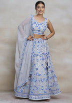 Eilara Vibrant Multicolor Sequin Embroidered Faux Georgette Lehenga Set For Wedding