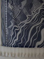 Suta Blue Abstract Pure Cotton Saree - Distacart