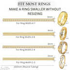 Saiellin Ring Size Adjuster For Loose Rings - Gold - Distacart