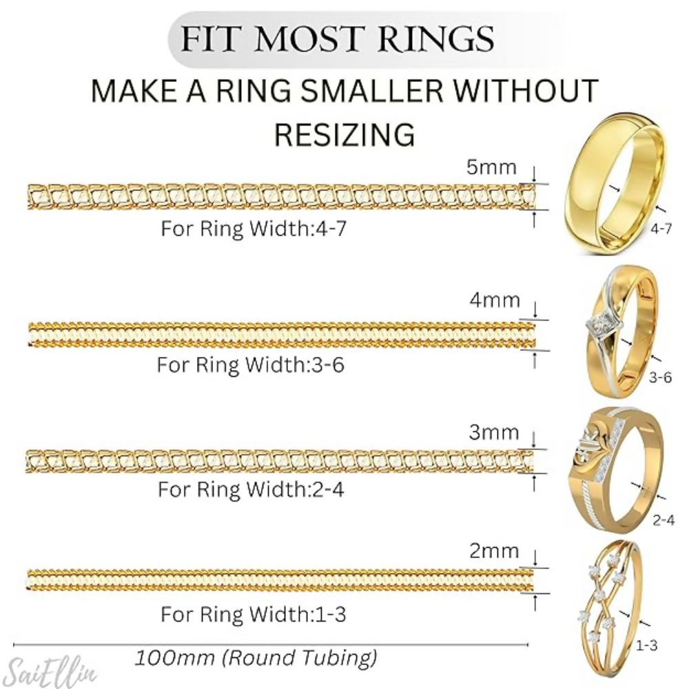 Saiellin Ring Size Adjuster For Loose Rings - Gold - Distacart