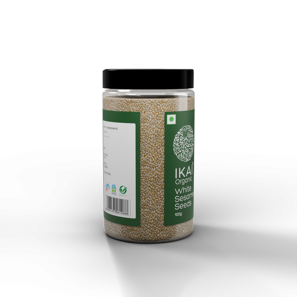 1 - Organic White Sesame Seeds - 100g