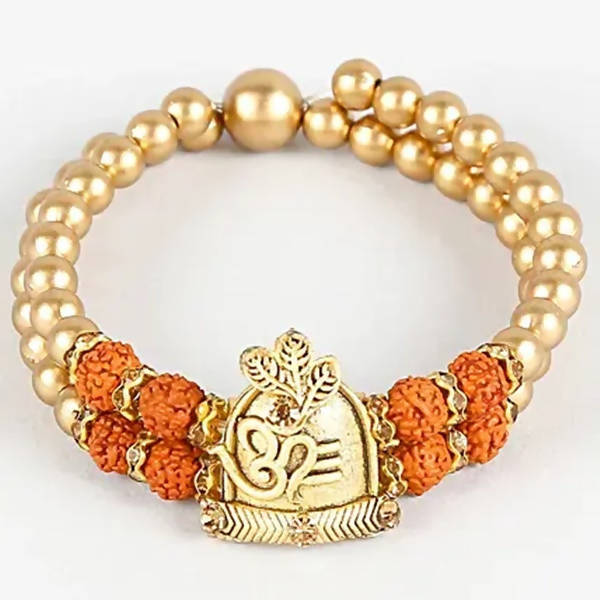 Om Pearl Bracelet Rakhi & Cashew Jar - Distacart