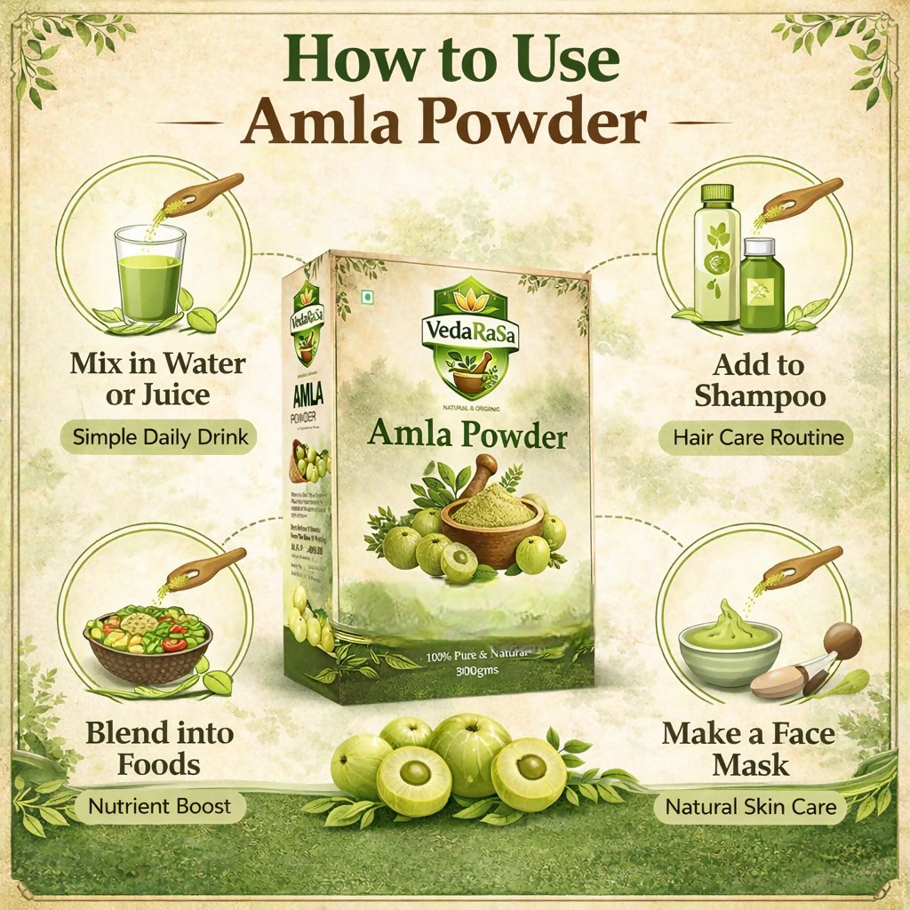 VedaRasa Amla Powder 100% Pure & Natural Indian Gooseberry Powder