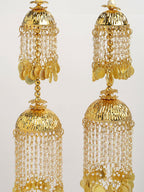 NVR Women's Pack Of 2 Gold-Polished & White Pearl Beaded Bridal Layered Heavy Kaleera Sets - Distacart