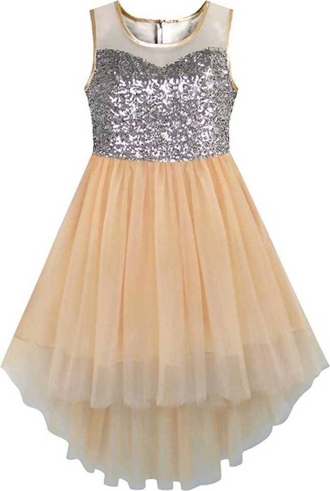 Asmaani Baby Girl's Satin Midi Length Frock (AS-DRESS-22121)