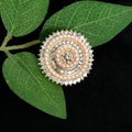 Mominos Fashion Joharkamal Gold-Plated Stone Studded Adjustable Finger Ring - Design 05 - Distacart