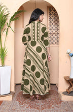 Miravan Womens Green Cotton Anarkali Kurta - Distacart