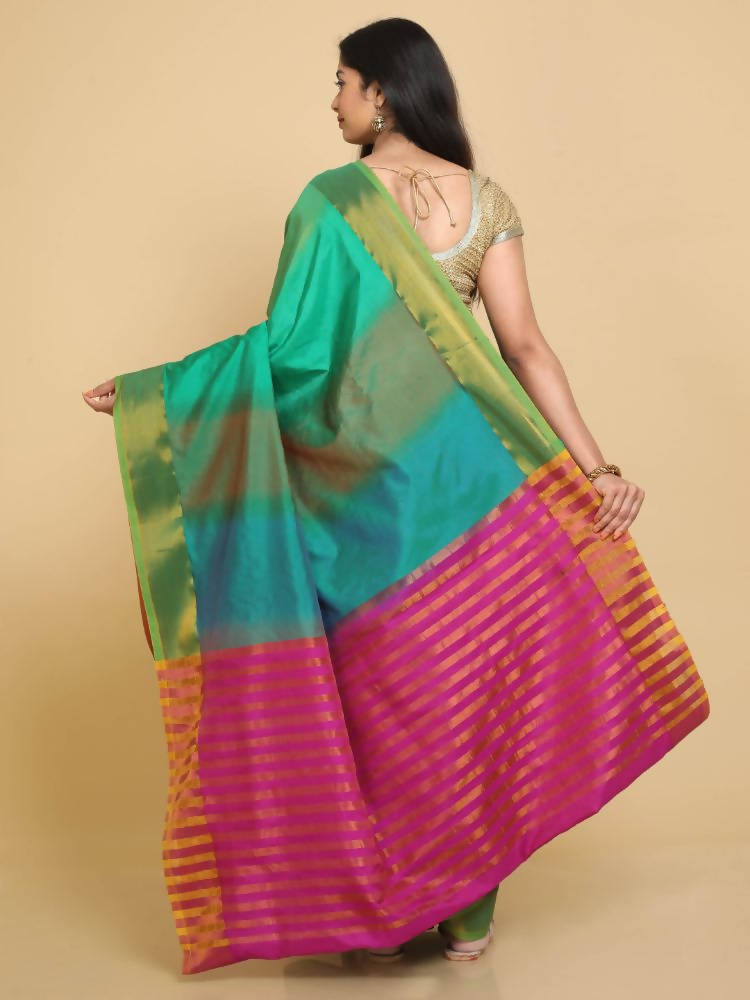 Kalamandir Ikkat Print Multi Color Uppada Party Wear Saree