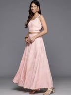 Ahalyaa Women's Traditional Wear Co-ods - Pink - Distacart