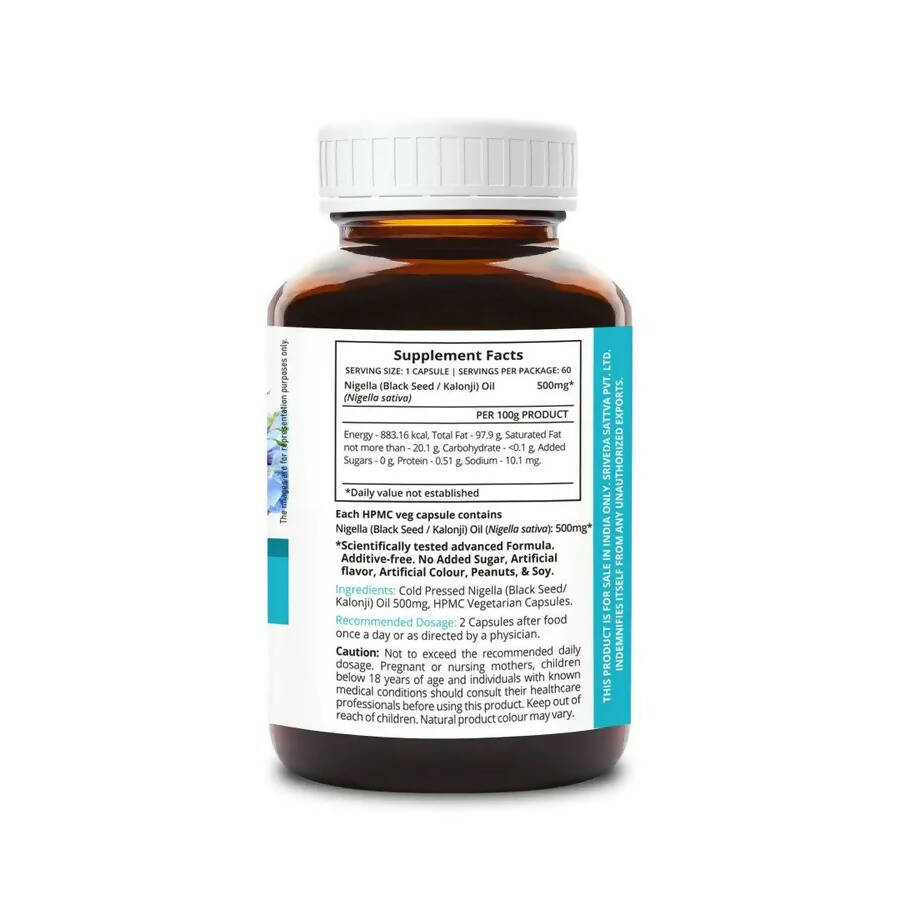 Sri Sri Tattva Supasupp Nigella Oil Capsules - Distacart