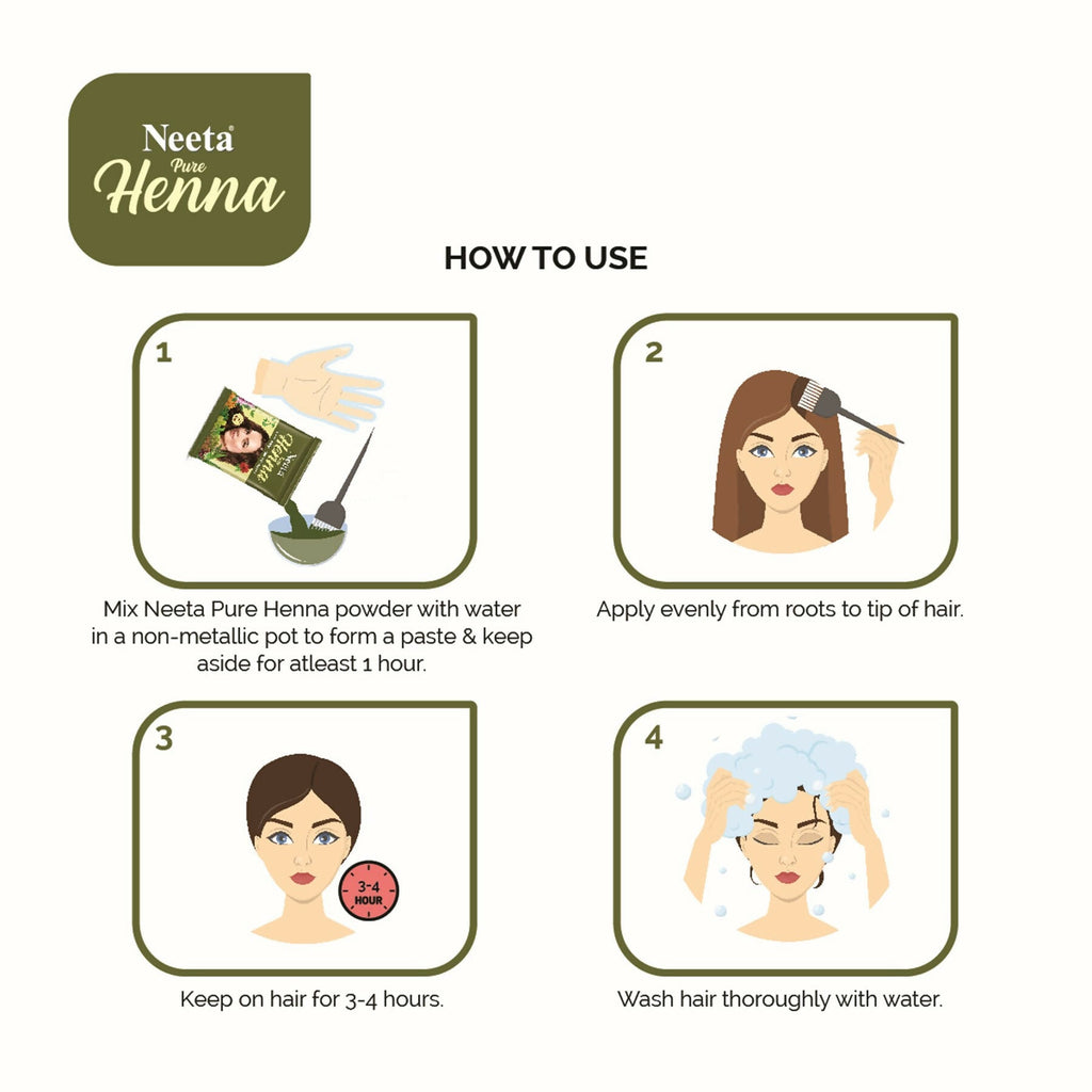 Neeta Pure Henna Soft & Shiny Natural Brown Hair Color - Distacart