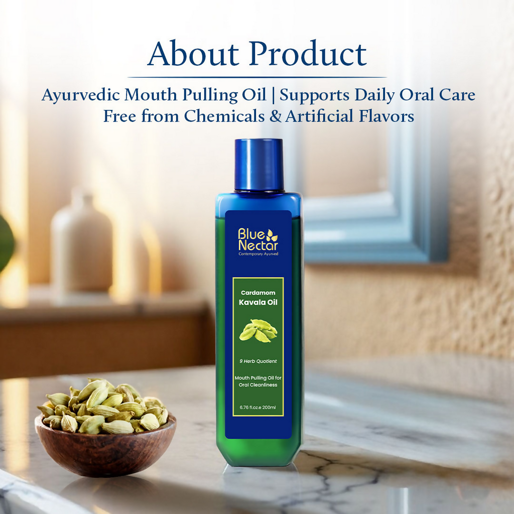 Blue Nectar Cardamom Mint Oil Pulling For Mouth