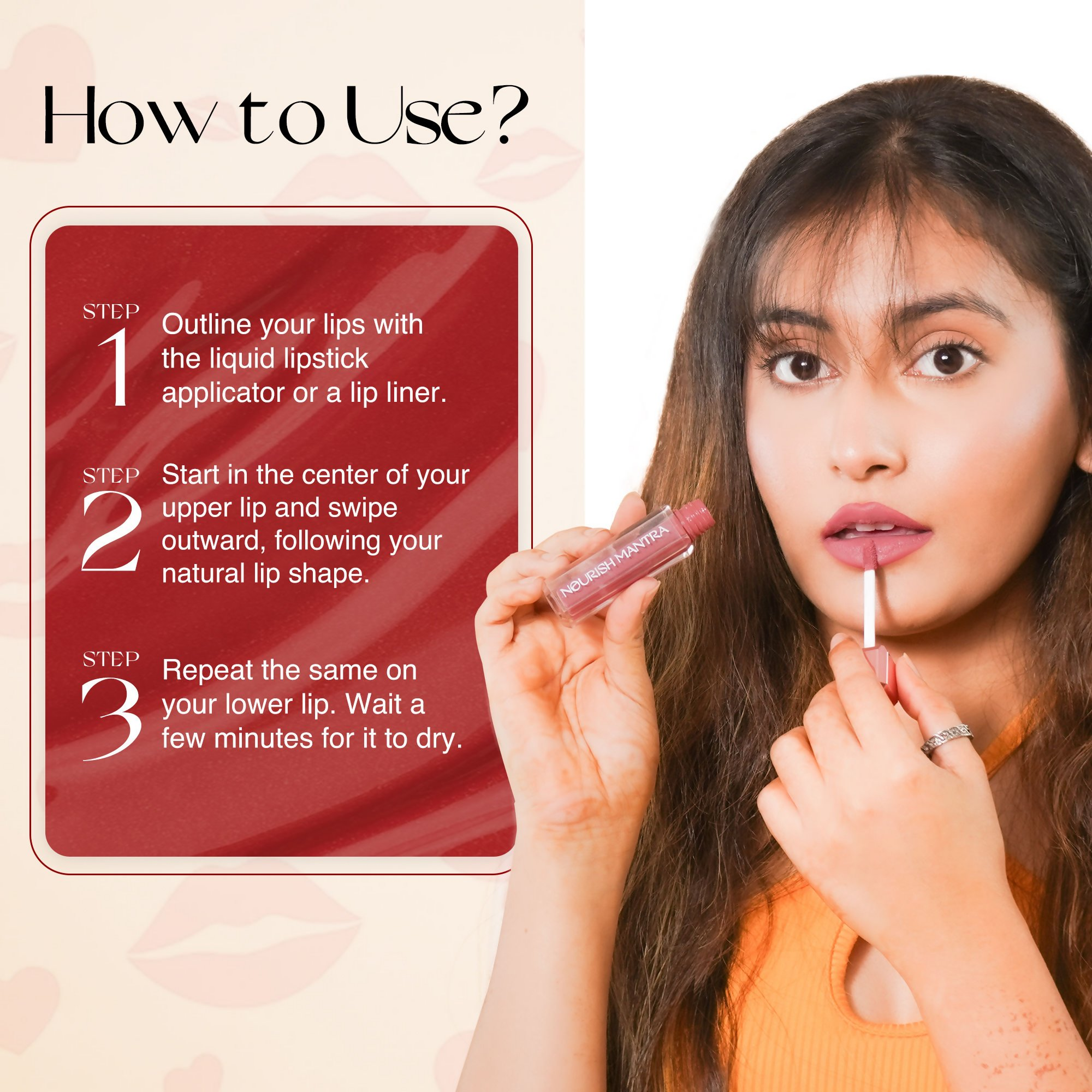 Nourish Mantra Liquid Lipstick Creamy Matte with SPF / Water Proof, Smudge Proof Shade-Berry Dhamaka