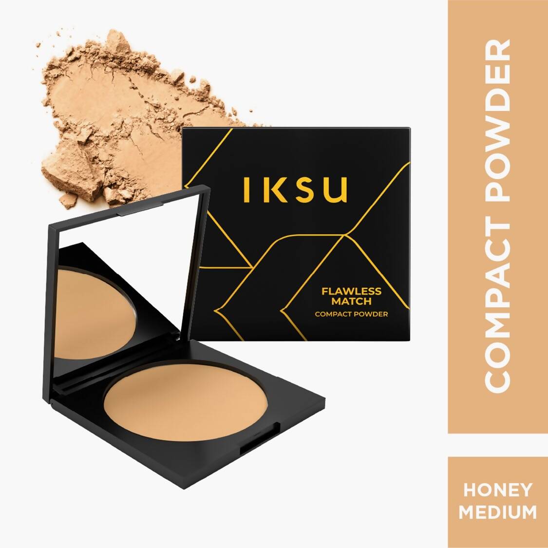 IKSU Flawless Match Compact Powder- Honey Medium