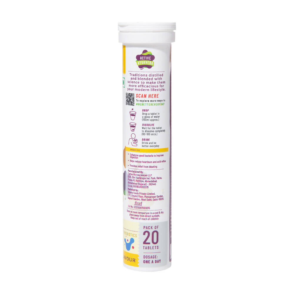 Panchamrit Gut Health Effervescent Tablets-Zest Lemon Flavor - Distacart