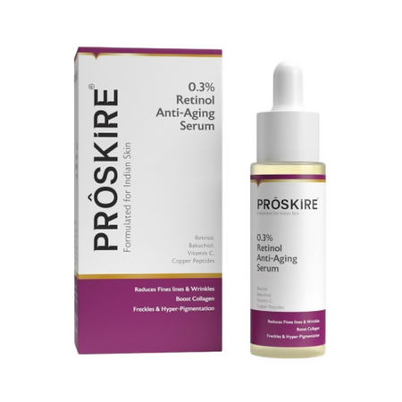 Proskire 0.3% Retinol Serum for Anti Aging Wrinkles Fine Lines & Youtuhful Skin