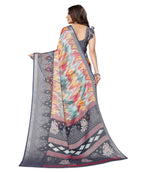 Vamika Grey Chiffon Brasso Bollywood Style Woven Saree (KARUNA GREY) - Distacart