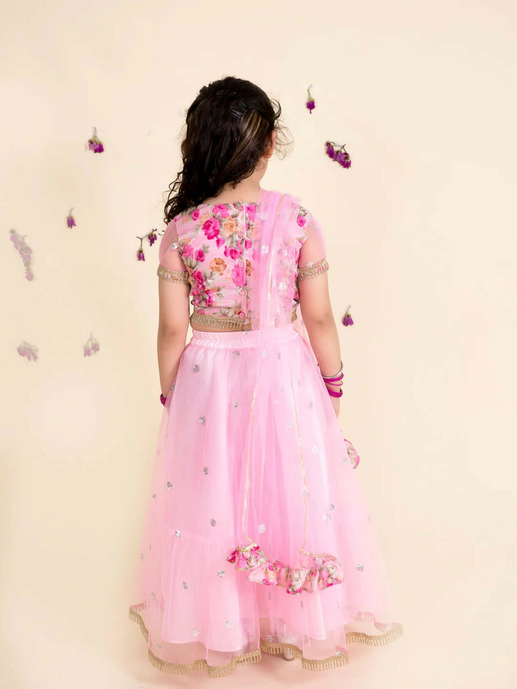 Joban Fashion Girl's Baby Pink Color Lehenga Choli
