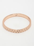 NVR Men's Rose Gold Stainless Steel Kada Bracelet - Distacart