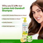 Mamaearth Lemon Anti-Dandruff Shampoo with Lemon & Aloe Vera for Itchy & Flaky Scalp - Distacart