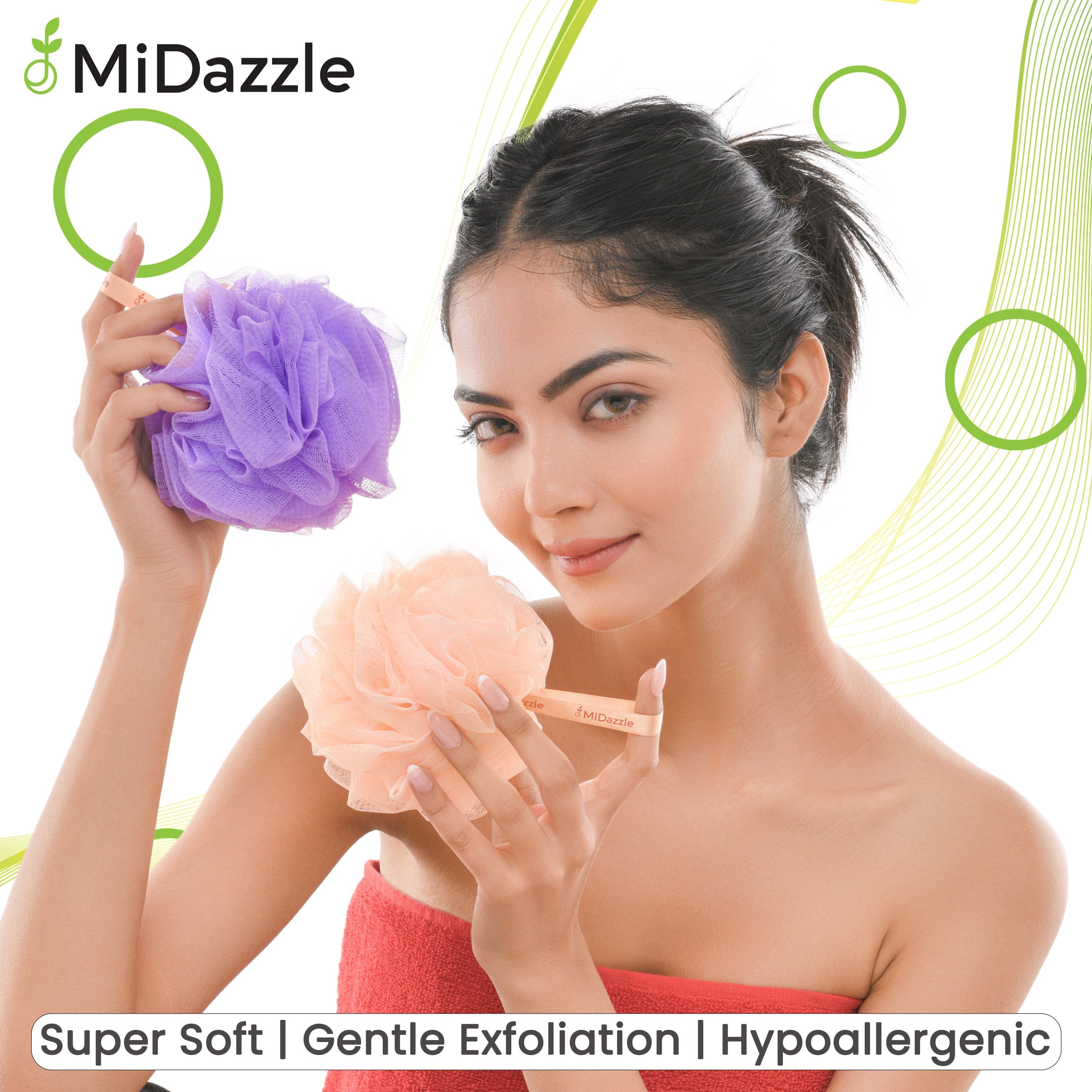 MiDazzle Bath Loofah-L MINL6003 - Distacart