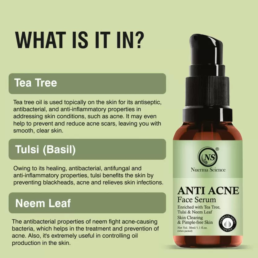 Nuerma Science Anti Acne Face Serum | Clear, Calm, and Brighten Skin