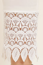 PAVONINE White Color Leaf Kirosia Lace Hem Cotton Fabric Palazzo For Women - Distacart
