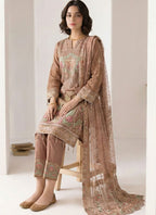 Vegaa Fashion Light Brown Georgette Embroidered Designer Salwar Suit - Distacart