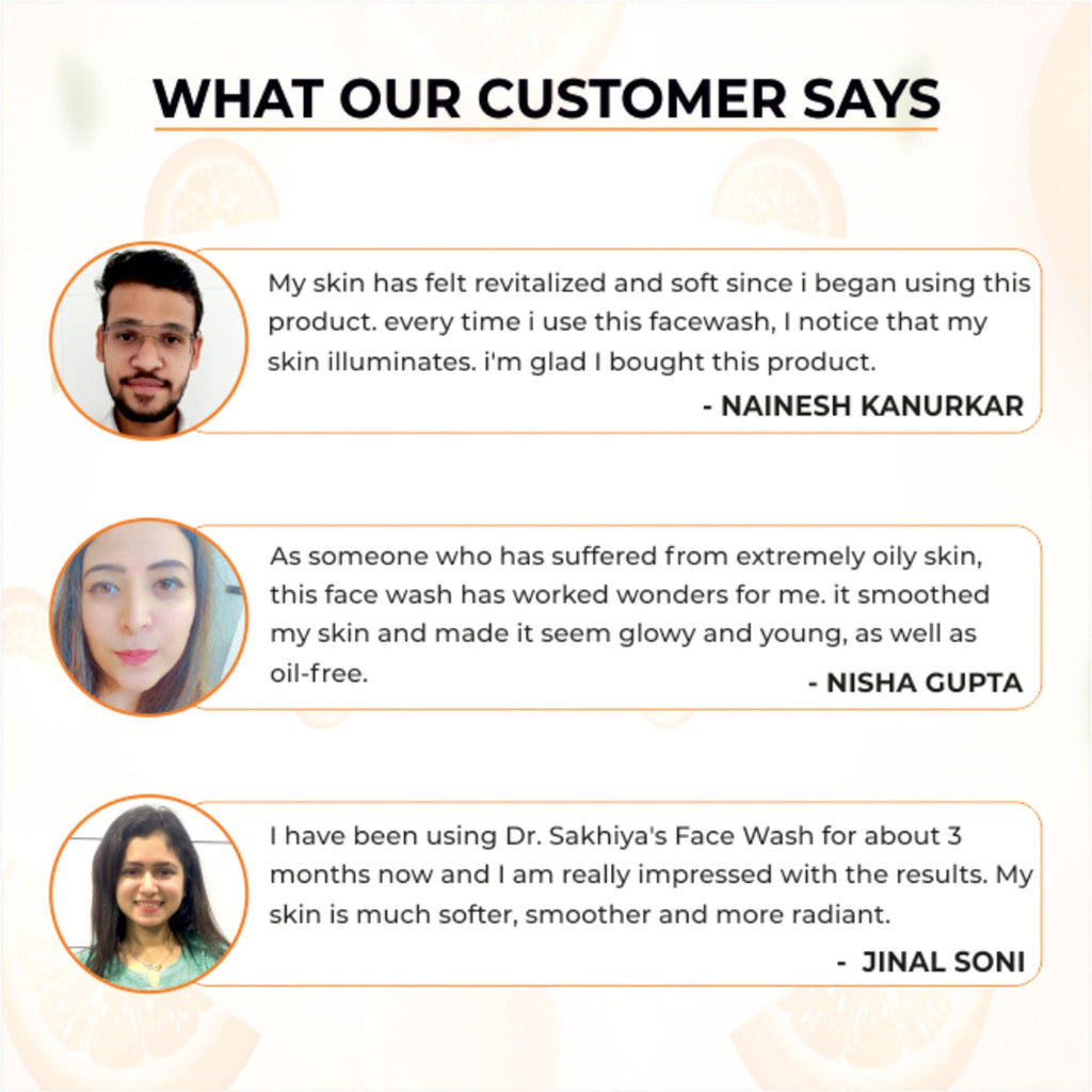 Dr.Sakhiya Vitamin C Face Wash Daily Glowing and Brightening Cleanser with Antioxidants - Distacart