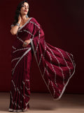 kasee Floral Embroidered Pure Silk Saree
