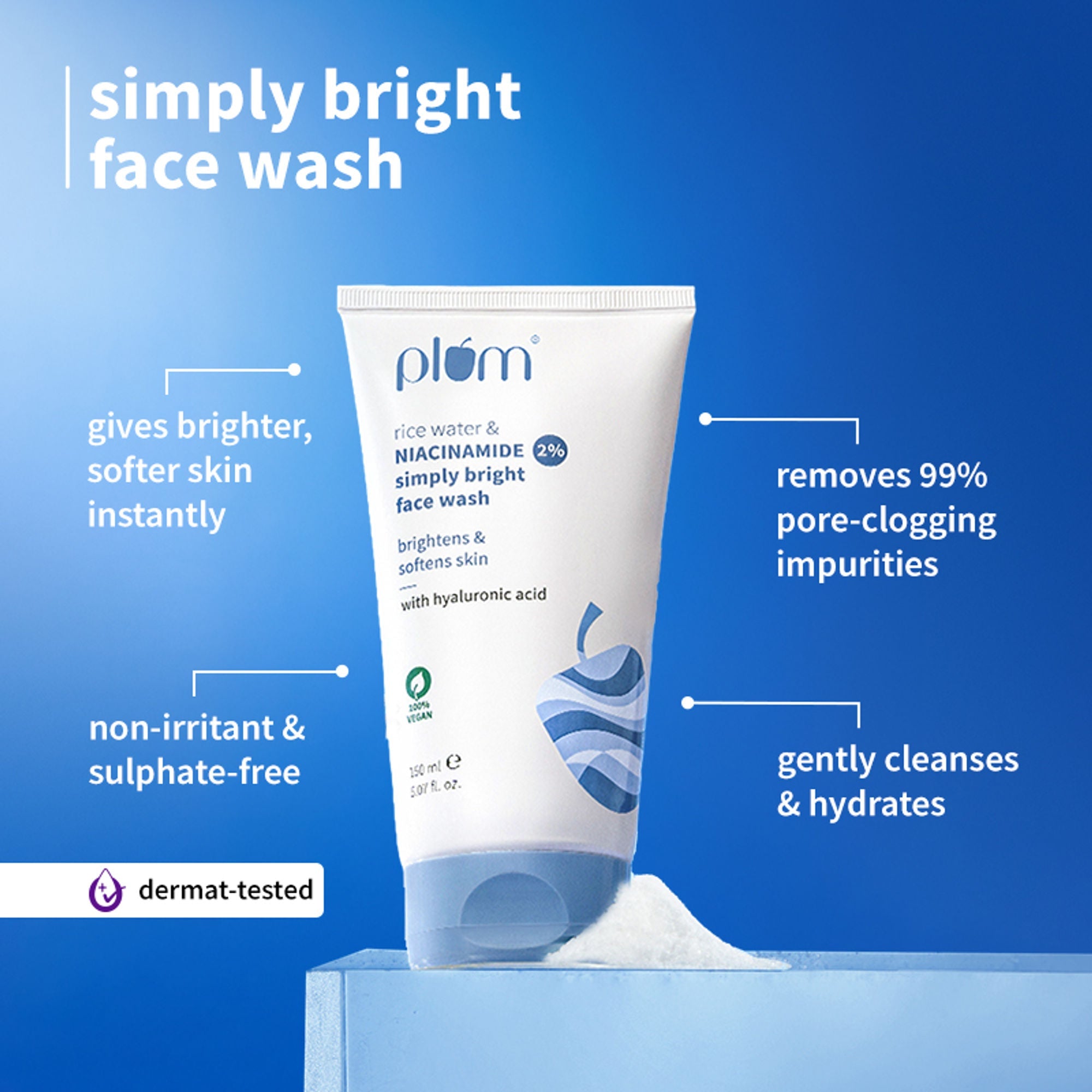 Plum E-Luminence Cleansing Balm and 2% Niacinamide and Rice Water Face Wash