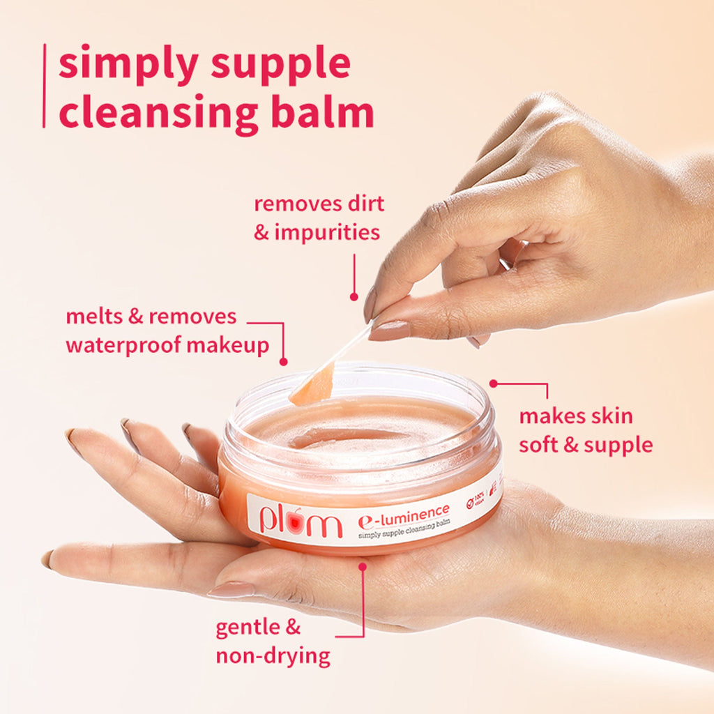 Plum E-Luminence Cleansing Balm and 2% Niacinamide and Rice Water Face Wash