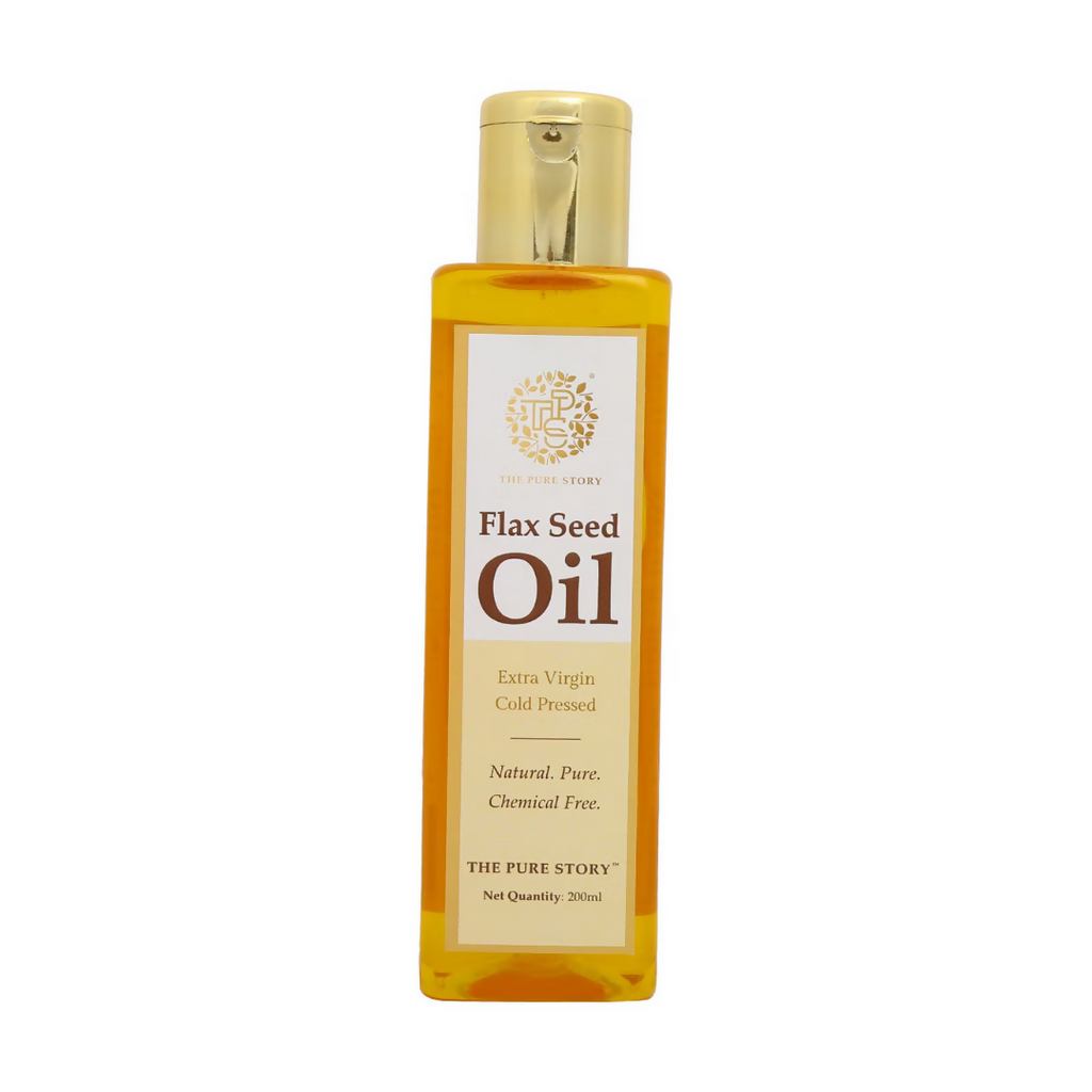 The Pure Story Natural Cold Pressed Flax Seed Oil for Hair & Skin - Distacart