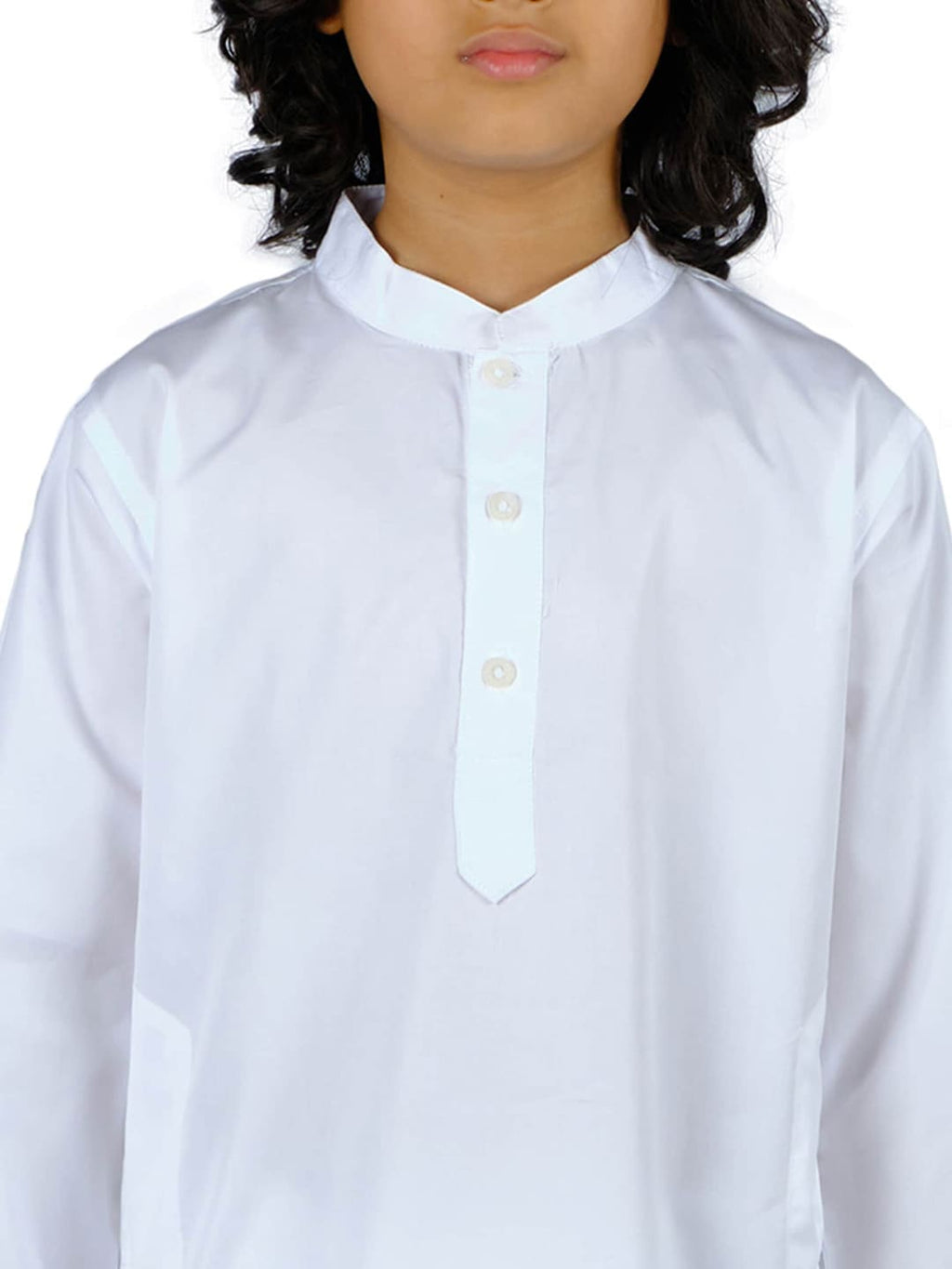 Sethukrishna Boys White Solid Pure Cotton Kurta With Dhoti Pant