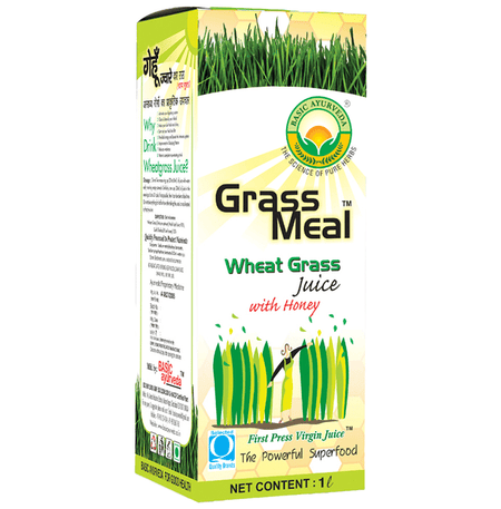 Basic Ayurveda Grass Meal Wheat Grass Juice with Honey