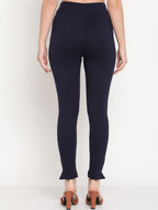 TAG 7 Pack of 2 Navy Blue & Cream-Coloured Ankle-Length Leggings