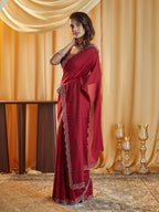kasee Embellished Beads and Stones Silk Blend Saree - Distacart