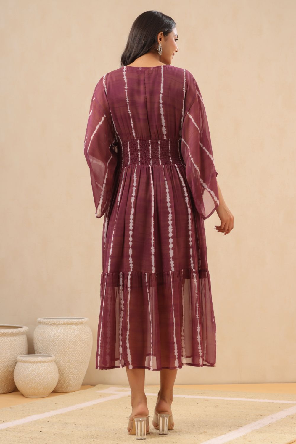 Juniper Womens Purple Chiffon Midi Dress - Distacart