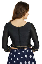 Aastha Fashion Women's Black Art Silk Designer Party Wear Readymade Blouse