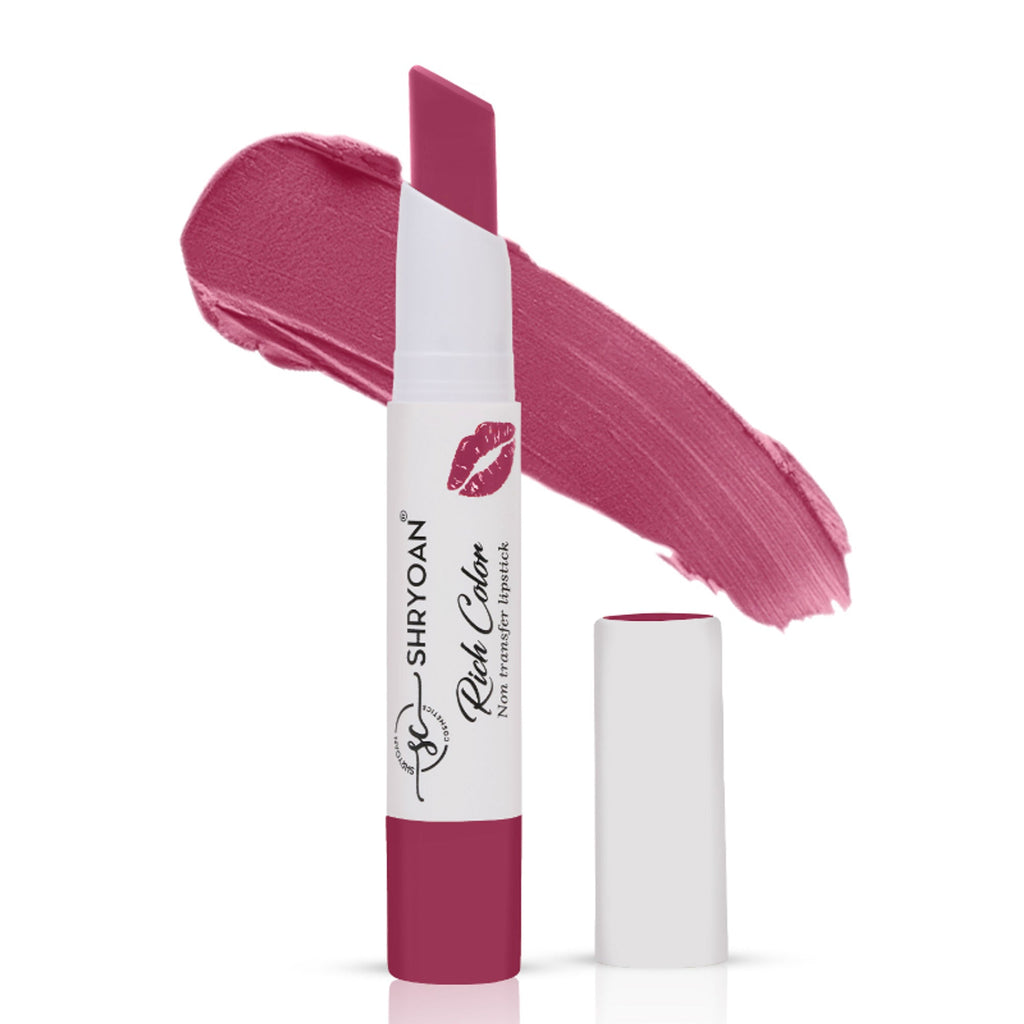 Shryoan Rich Color Non-Transfer Long Stay Creamy Lipstick - Grape Fruit 15 - Mud Cake - 01