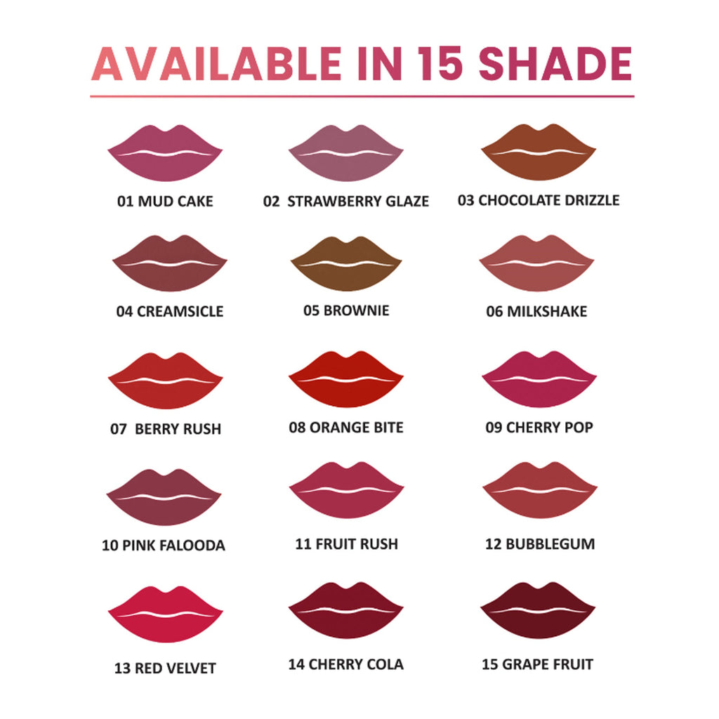 Shryoan Rich Color Non-Transfer Long Stay Creamy Lipstick - Grape Fruit 15 - Mud Cake - 01