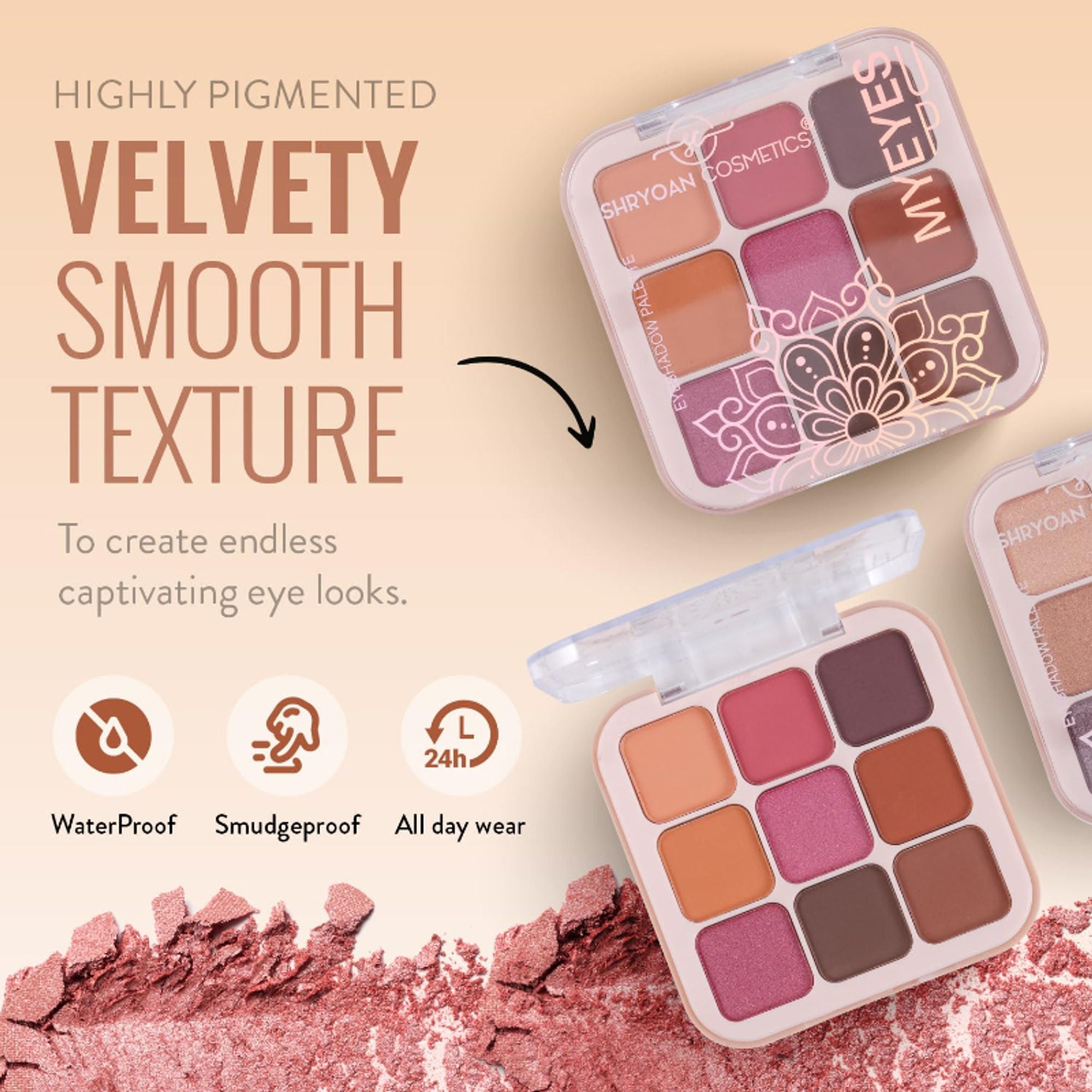 Shryoan Long Lasting My Eyes Up Matte & Shimmer Eyeshadow Palette - 1