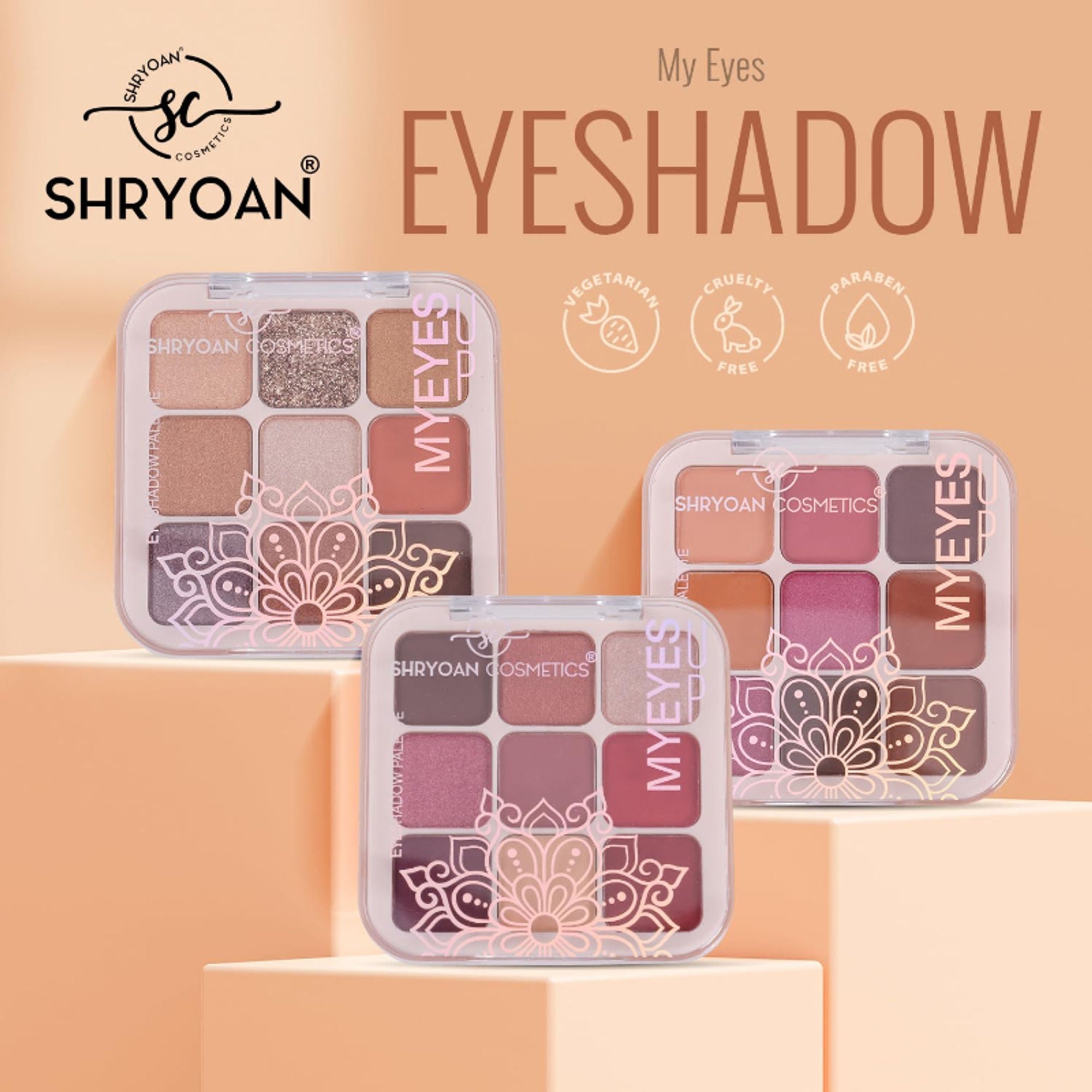 Shryoan Long Lasting My Eyes Up Matte & Shimmer Eyeshadow Palette - 3