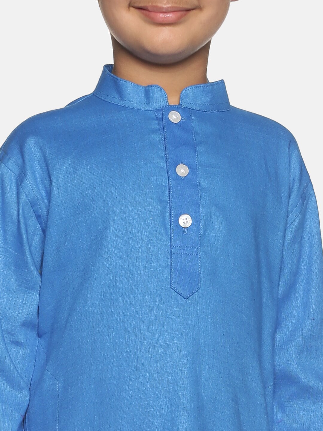 Sethukrishna Boys Blue Pure Cotton Kurta with Pyjamas