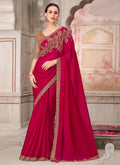 Vegaa Fashion Red Beige Sequence Embroidered Traditional Wedding Saree Party Wear Saree - Distacart
