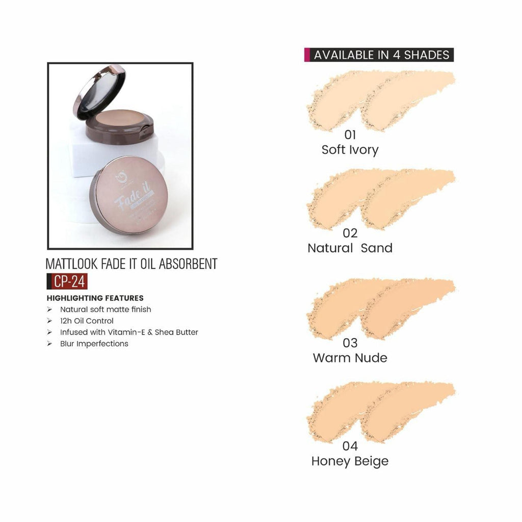 Matt Look Fade If Oil Absorbent Compact - 03 Warm Nude