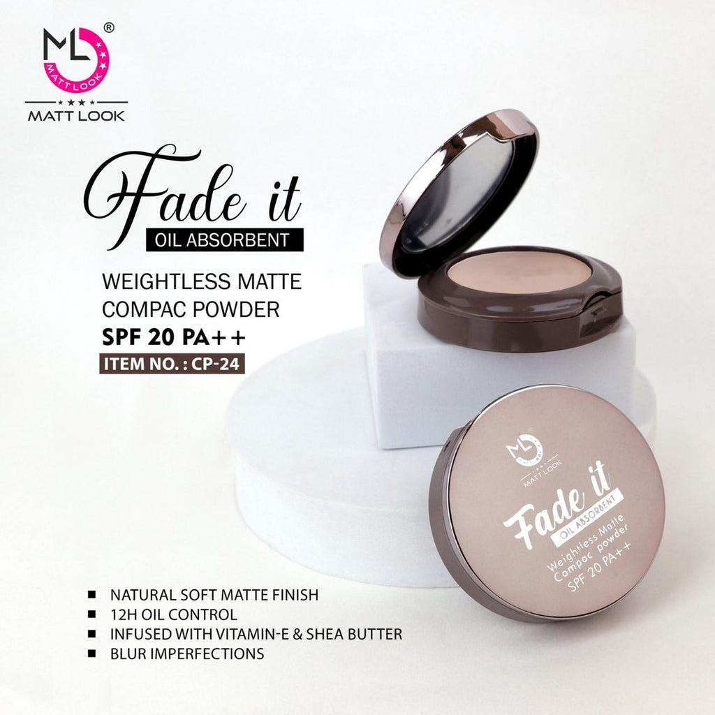 Matt Look Fade If Oil Absorbent Compact - 04 Honey Beige