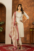 Straight Cut Off-White Salwar Kameez for Eid Party by Infinity Export
