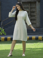 Juniper Ivory Rayon Festive Solid Straight Kurta For Women - Distacart